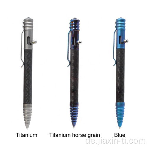 Multi EDC Ballpoint Pen Titanium Bolt Schreibstift